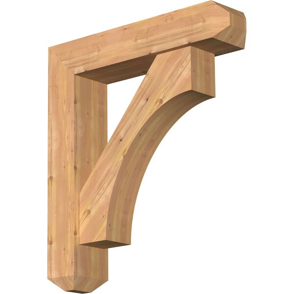 Ekena Millwork Westlake Craftsman Smooth Bracket w/ Offset Brace, Western Red Cedar, 7 1/2"W x 34"D x 38"H BKT0806X34X38WTL04SWR - main